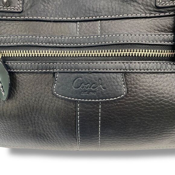 Coach Black Leather Satchel - Picture 13 of 16